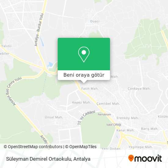 Süleyman Demirel Ortaokulu harita
