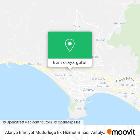 Alanya Emniyet Müdürlüğü Ek Hizmet Binası harita