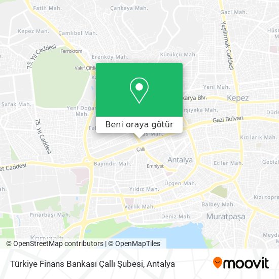 Türkiye Finans Bankası Çallı Şubesi harita