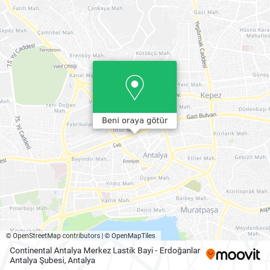 Continental Antalya Merkez Lastik Bayi - Erdoğanlar Antalya Şubesi harita