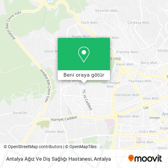 Antalya Ağız Ve Diş Sağlığı Hastanesi harita