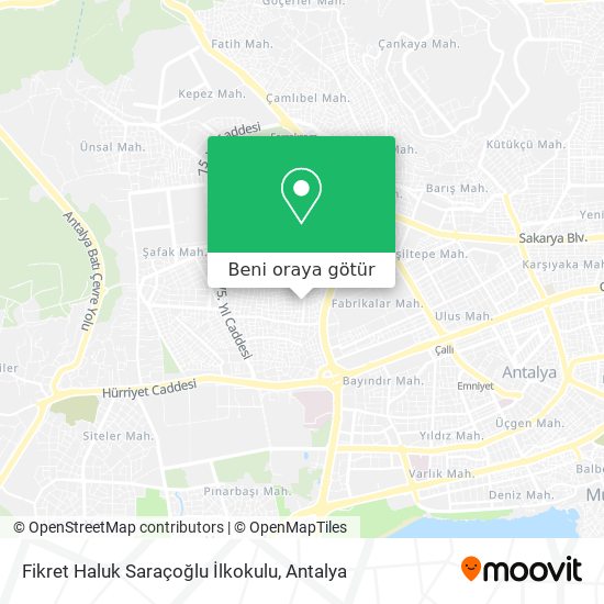 Fikret Haluk Saraçoğlu İlkokulu harita