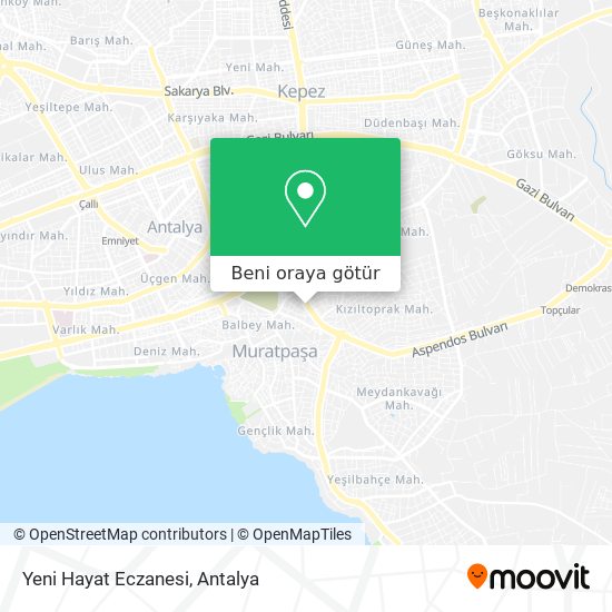 Yeni Hayat Eczanesi harita