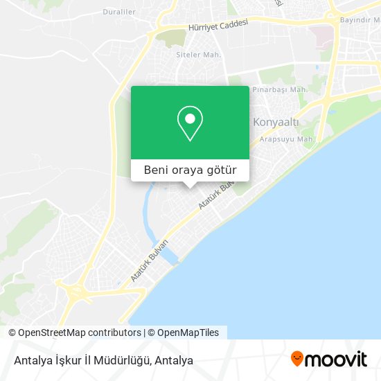 Antalya İşkur İl Müdürlüğü harita