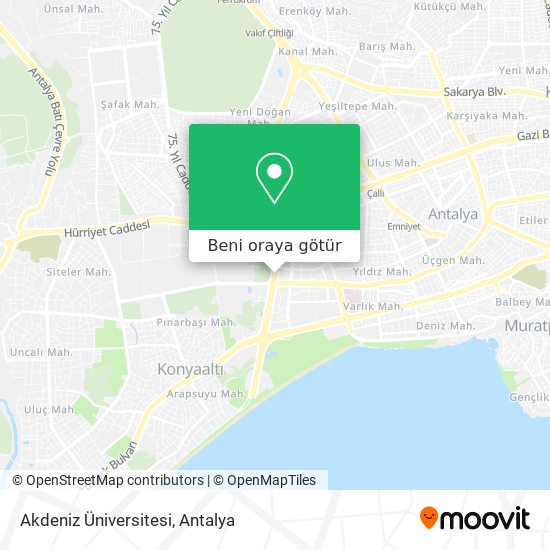 Akdeniz Üniversitesi harita