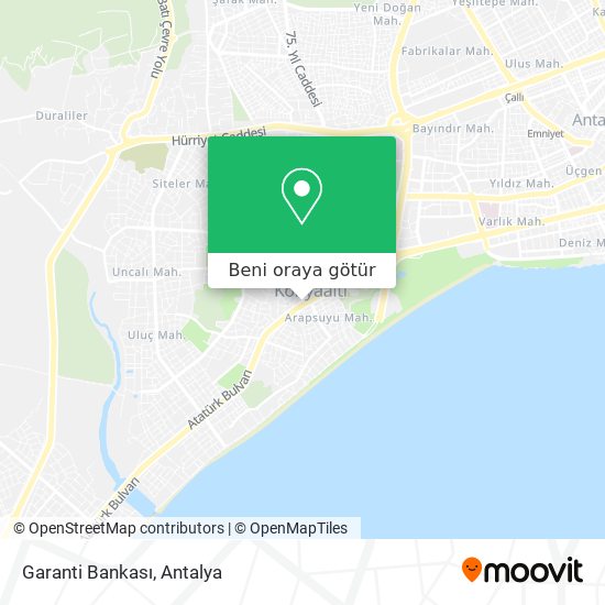 Garanti Bankası harita