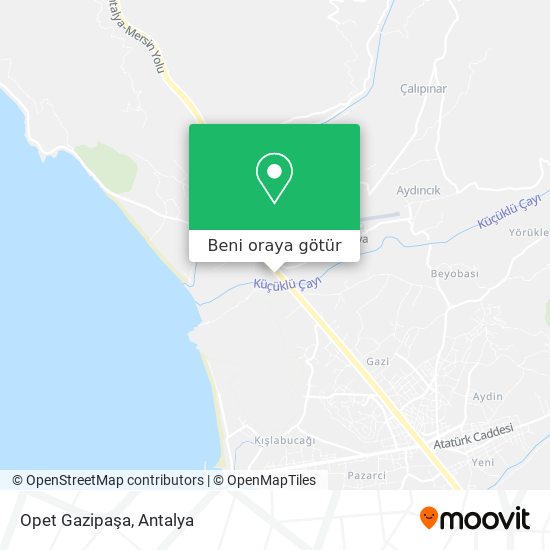 Opet Gazipaşa harita