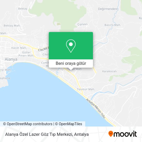 Alanya Özel Lazer Göz Tıp Merkezi harita
