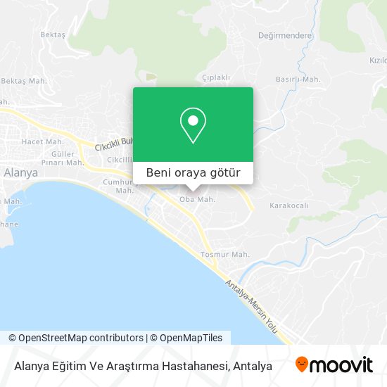 Alanya Eğitim Ve Araştırma Hastahanesi harita