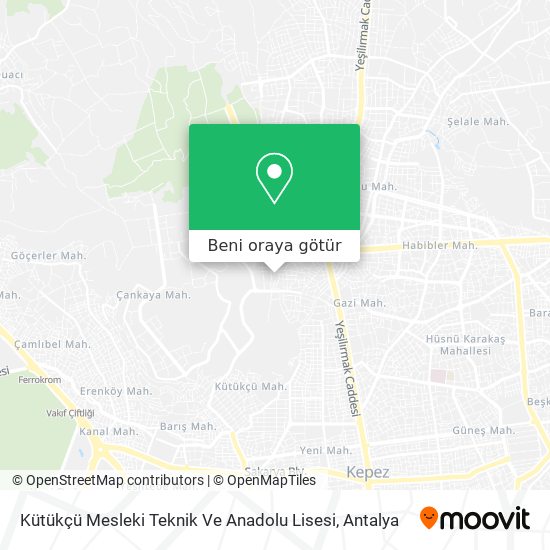 Kütükçü Mesleki Teknik Ve Anadolu Lisesi harita