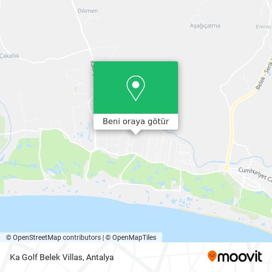 Ka Golf Belek Villas harita