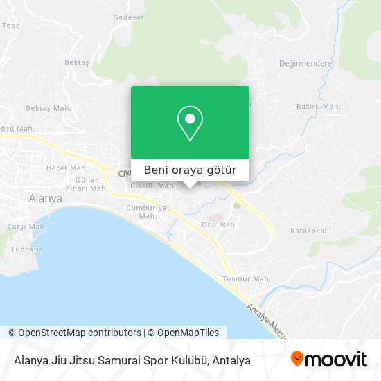 Alanya Jiu Jitsu Samurai Spor Kulübü harita