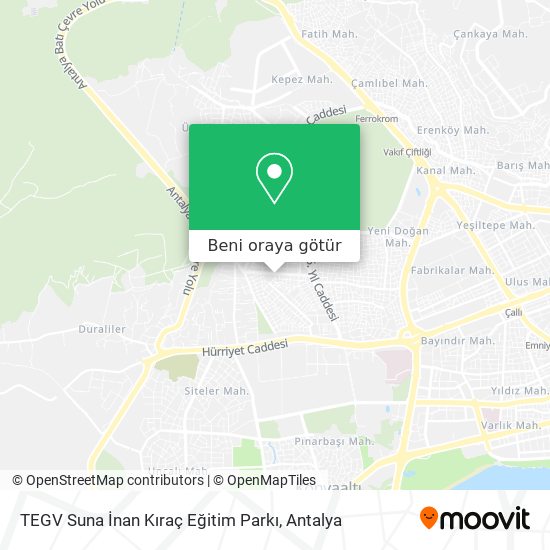 TEGV Suna İnan Kıraç Eğitim Parkı harita