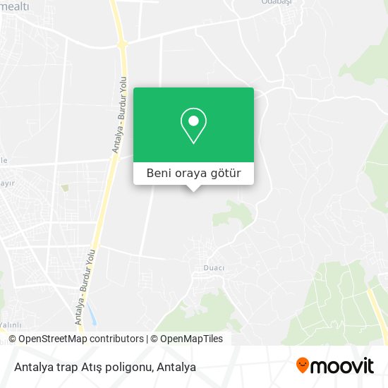 Antalya trap Atış poligonu harita