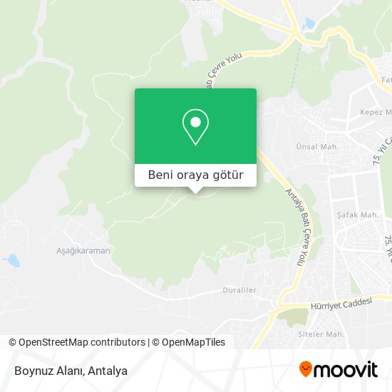Boynuz Alanı harita