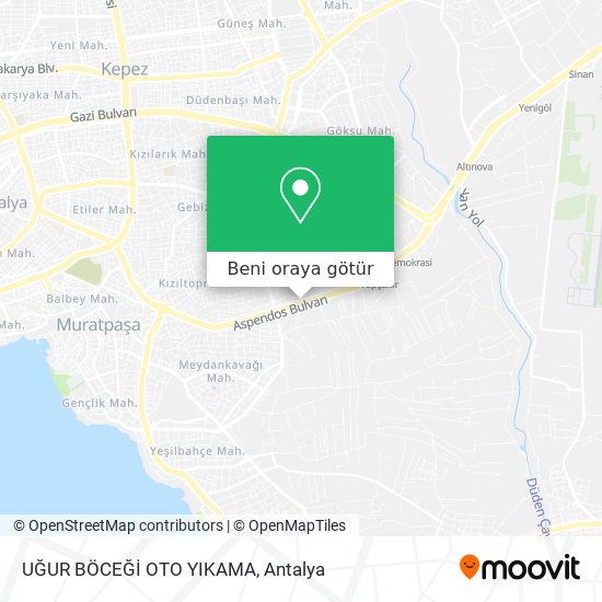 UĞUR BÖCEĞİ OTO YIKAMA harita