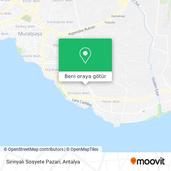 Sirinyalı Sosyete Pazari harita
