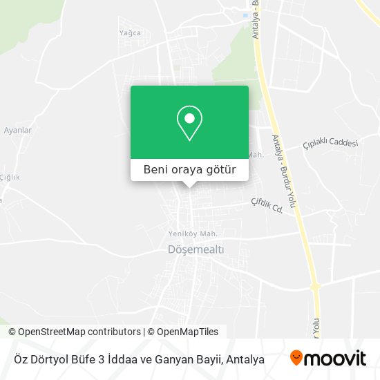 Öz Dörtyol Büfe 3 İddaa ve Ganyan Bayii harita