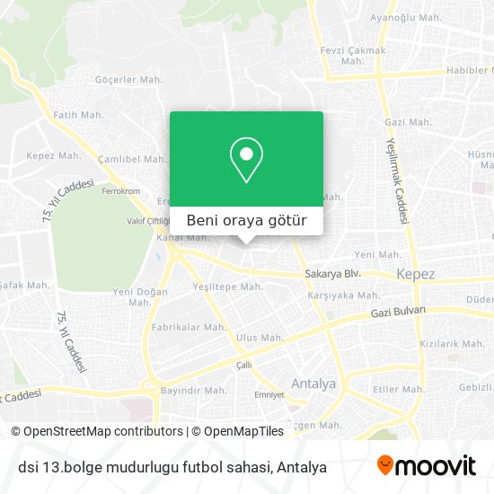 dsi 13.bolge mudurlugu futbol sahasi harita