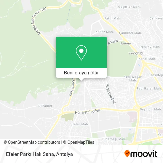 Efeler Parkı Halı Saha harita