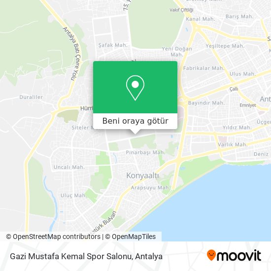 Gazi Mustafa Kemal Spor Salonu harita
