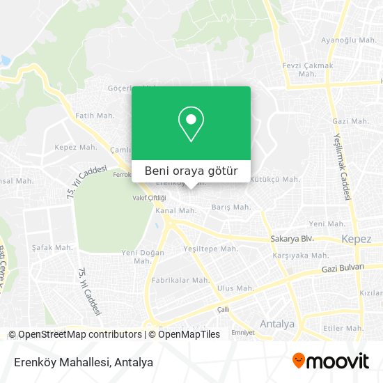 Erenköy Mahallesi harita