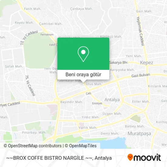 ~~BROX COFFE BISTRO NARGİLE ~~ harita