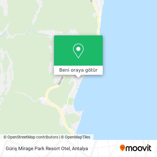 Güriş Mirage Park Resort Otel harita