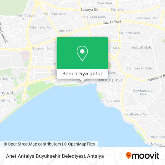 Anet Antalya Büyükşehir Belediyesi harita