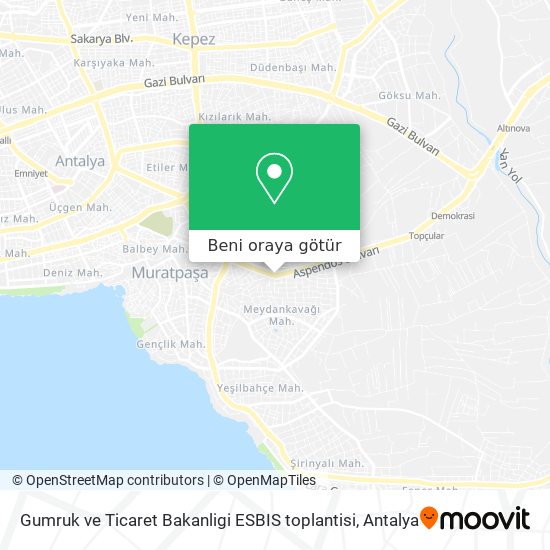 Gumruk ve Ticaret Bakanligi ESBIS toplantisi harita