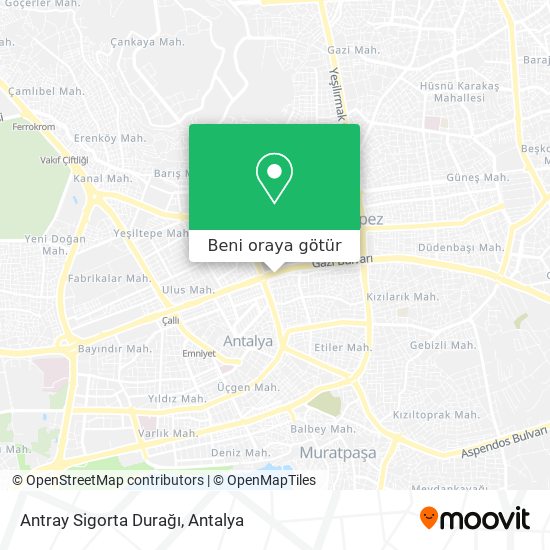 Antray Sigorta Durağı harita