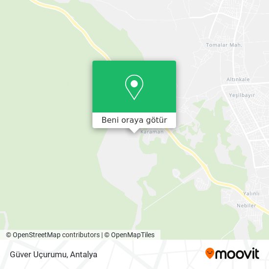 Güver Uçurumu harita