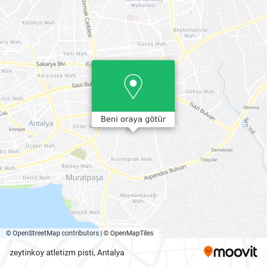 zeytinkoy atletizm pisti harita