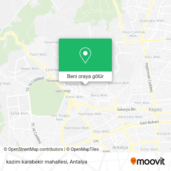 kazim karabekir mahallesi harita