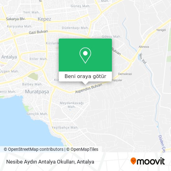 Nesibe Aydın Antalya Okulları harita