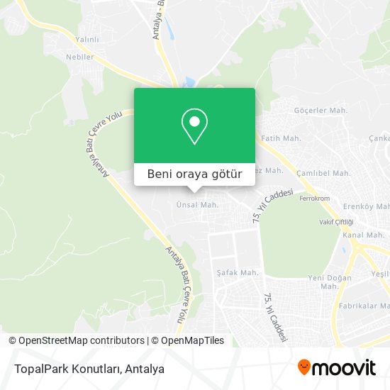 TopalPark Konutları harita