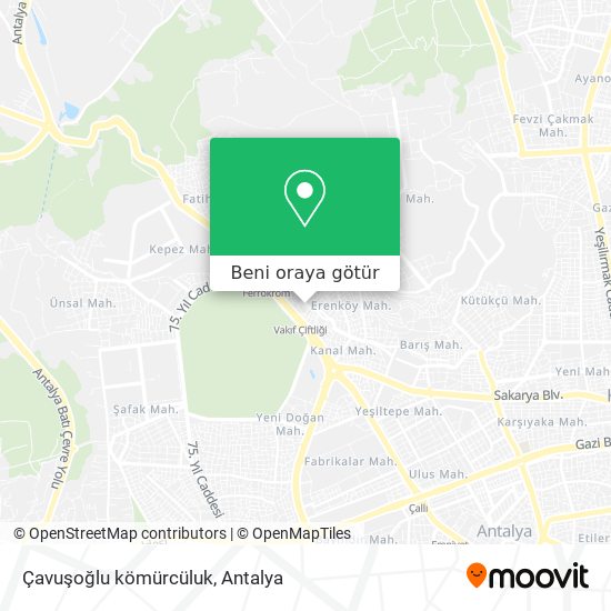 Çavuşoğlu kömürcüluk harita