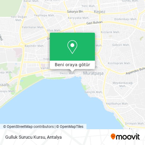 Gulluk Surucu Kursu harita