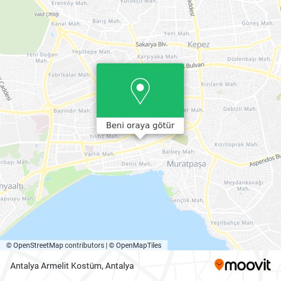 Antalya Armelit Kostüm harita