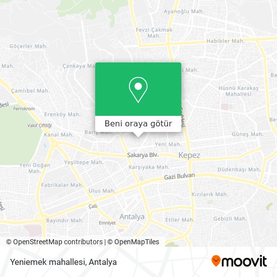 Yeniemek mahallesi harita