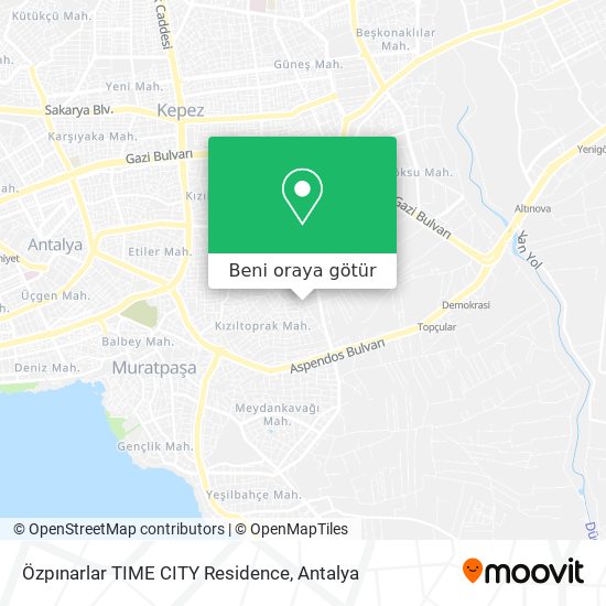 Özpınarlar TIME CITY Residence harita