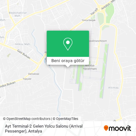 Ayt Terminal-2 Gelen Yolcu Salonu (Arrival Pessenger) harita