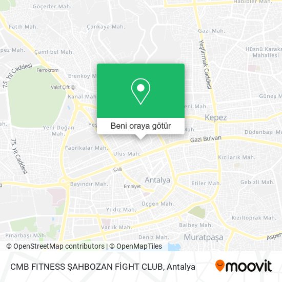 CMB FITNESS ŞAHBOZAN FİGHT CLUB harita