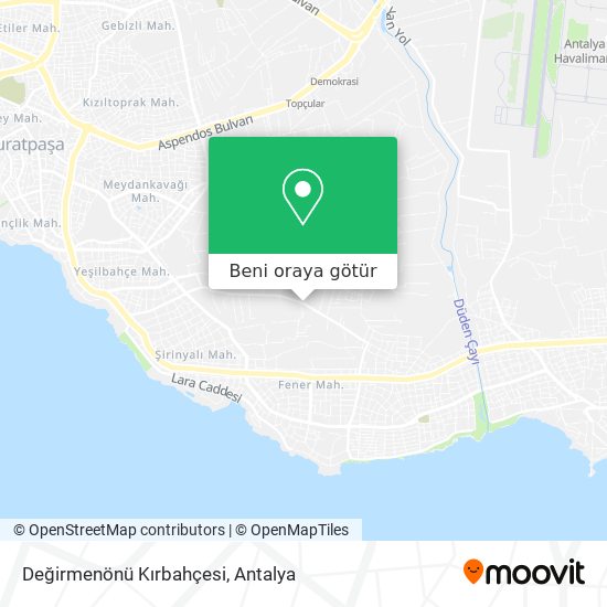 Değirmenönü Kırbahçesi harita