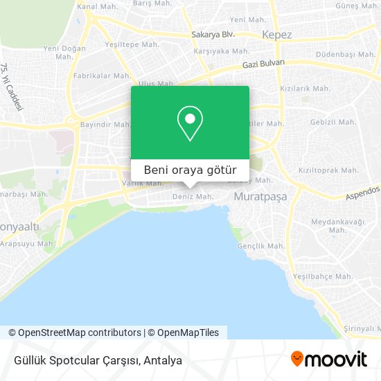 Güllük Spotcular Çarşısı harita