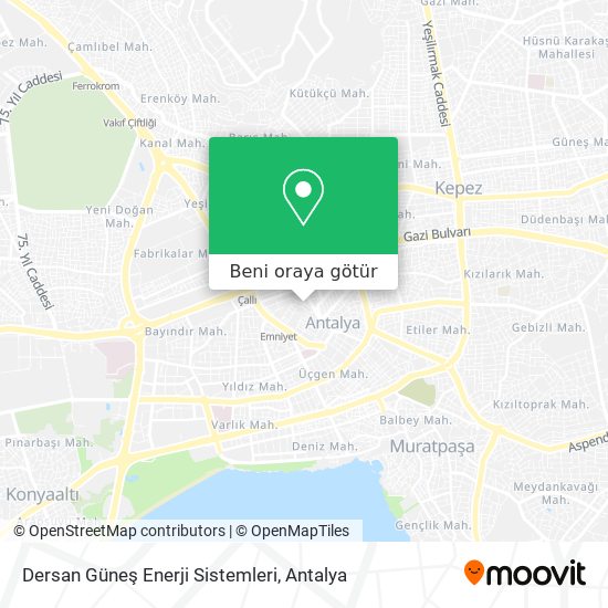 Dersan Güneş Enerji Sistemleri harita
