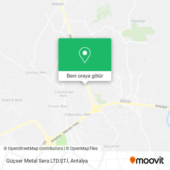 Güçser Metal Sera LTD.ŞT.İ harita