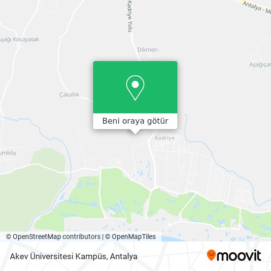 Akev Üniversitesi Kampüs harita