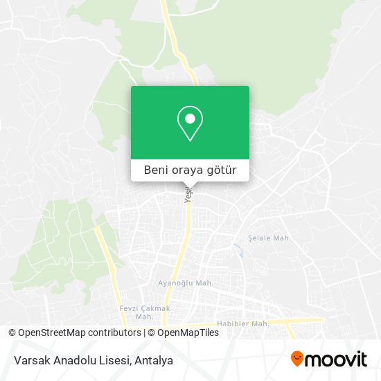 Varsak Anadolu Lisesi harita