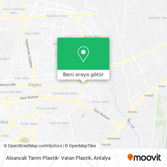 Alsancak Tarım Plastik- Vatan Plastik harita
